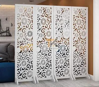 bình phong đẹp hoa dây 4 tấm