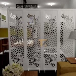 bình phong di động sen lưới 4 tấm