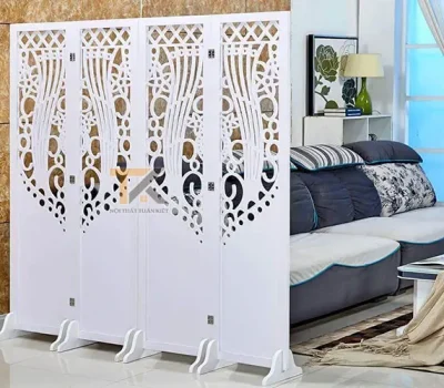bình phong hiện đại đuôi công 4 tấm