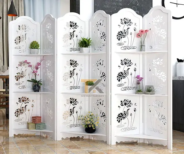 binh-phong-ket-hop-ke-sen-nuoc-6-tam bình phong kết hợp kệ sen nước 6 tấm