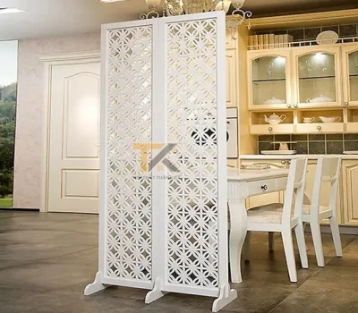 bức chắn bình phong đồng tiền 2 tấm