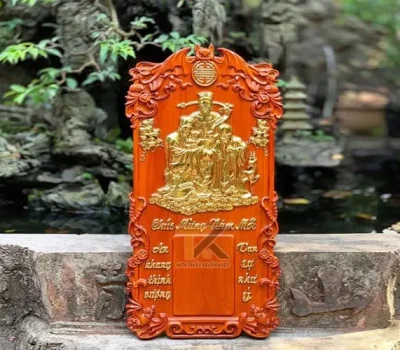 đốc lịch gỗ phúc lộc thọ dát vàng