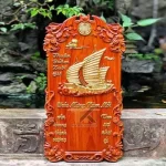 đốc lịch gỗ thuận buồm xuôi gió dát vàng