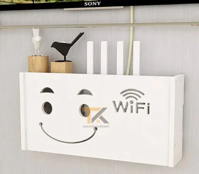 hộp để wifi hình mặt cười 1