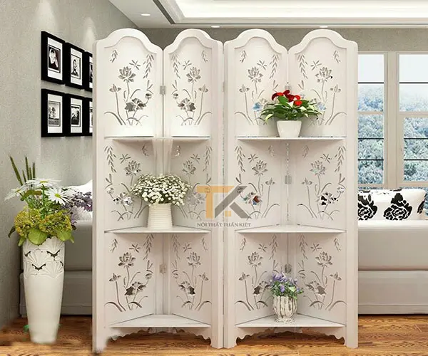ke-binh-phong-hoa-sen-nho-4-tam kệ bình phong hoa sen nhỏ 4 tấm