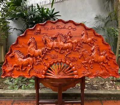 quạt gỗ mã đáo thành công pu