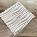 tấm nhựa 3d pvc sóng lồi màu trắng