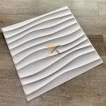 tấm nhựa ốp tường 3d sóng lõm màu trắng