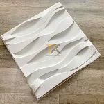 tấm nhựa trang trí 3d sóng nước màu trắng