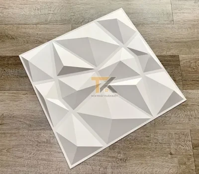 tấm ốp 3d kim cương màu trắng