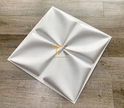 tấm ốp nhựa 3d hoa đẹp màu trắng