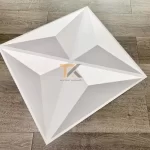 tấm ốp tường pvc 3d ngôi sao màu trắng