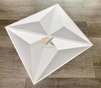 tấm ốp tường pvc 3d ngôi sao màu trắng
