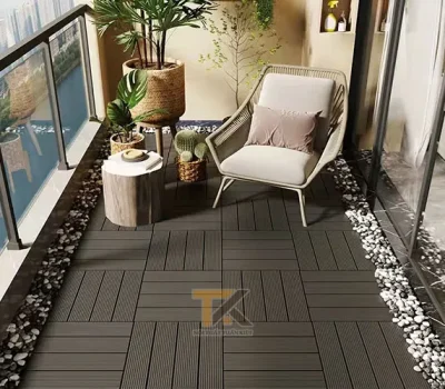 vỉ gỗ nhựa lót sàn nhà tắm hoàn thiện