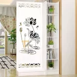 kệ vách ngăn phòng khách và bếp sen nước 1 vách 1 kệ