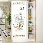 kệ vách ngăn trang trí cá chép hóa rồng 1 vách 1 kệ