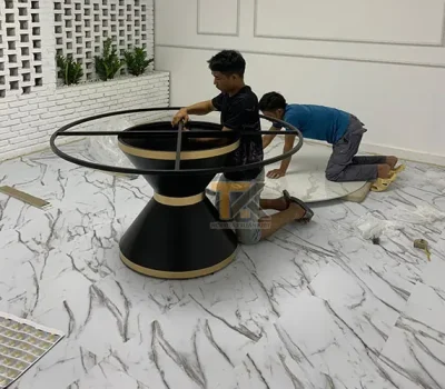 miếng dán sàn nhựa giả đá hoàn thiện
