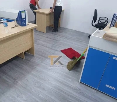 sàn nhựa vinyl dán keo hoàn thiện
