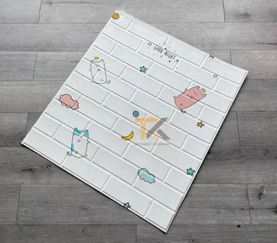xốp dán tường mèo ú