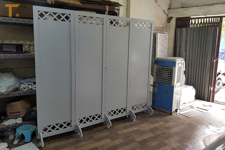 bình phong di động có bánh xe