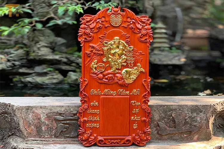 lịch gỗ di lặc gánh bao tiền
