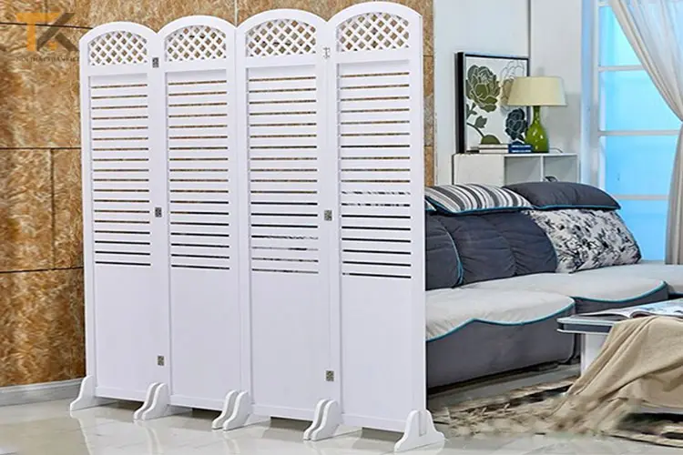 bình phong di động phòng ngủ kẻ ngang